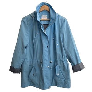 Charter Club ( Macy’s) Water resistant Light Blue rain Jacket size XXL